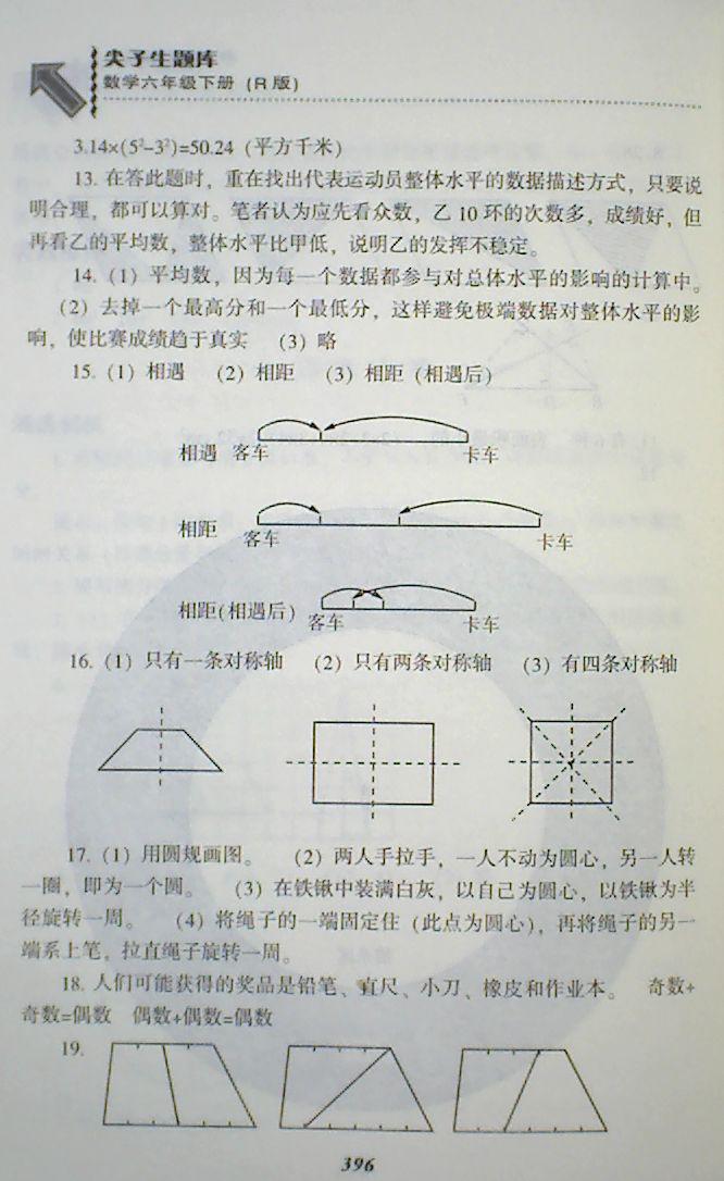 2018年尖子生題庫(kù)六年級(jí)數(shù)學(xué)下冊(cè)人教版 第62頁(yè)