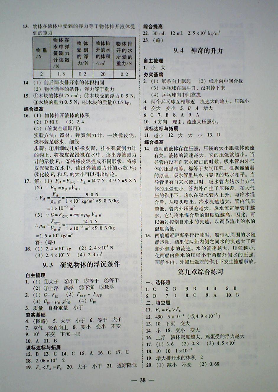 2018年南粵學(xué)典學(xué)考精練八年級物理下冊粵滬版 第10頁