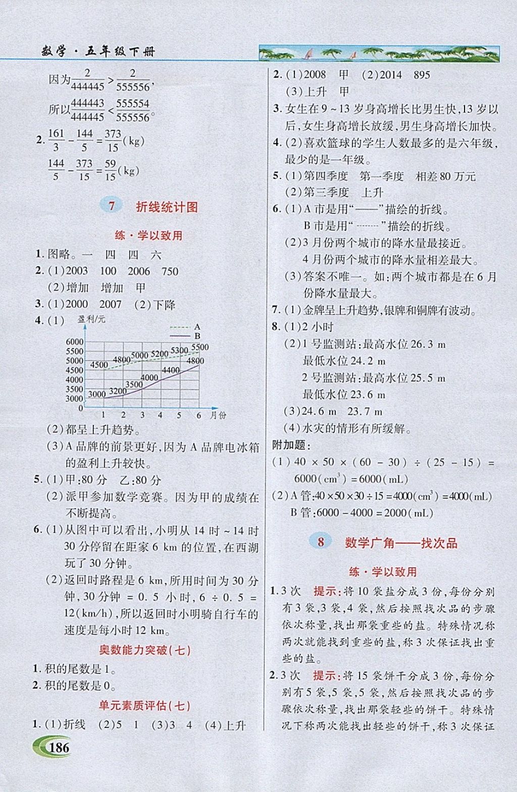 2018年引探練創(chuàng)英才教程五年級數(shù)學下冊人教版 第11頁