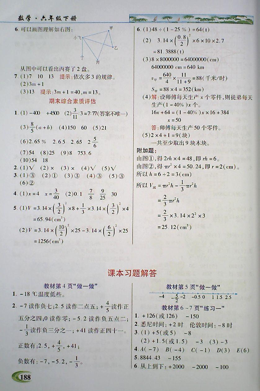 2018年引探練創(chuàng)英才教程六年級(jí)數(shù)學(xué)下冊(cè)人教版 第13頁(yè)