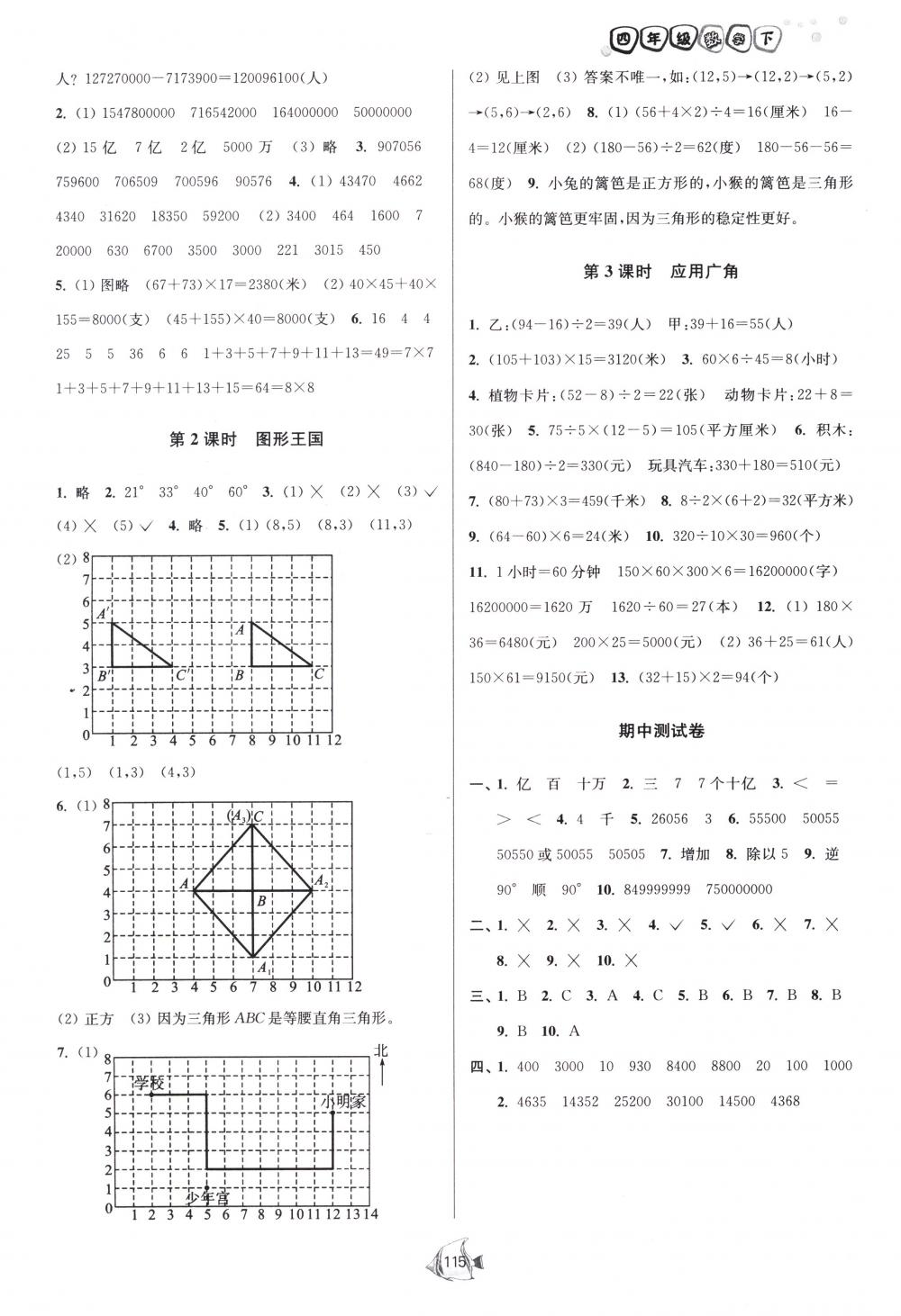 2018年南通小題課時(shí)作業(yè)本四年級(jí)數(shù)學(xué)下冊(cè)江蘇版 第15頁(yè)