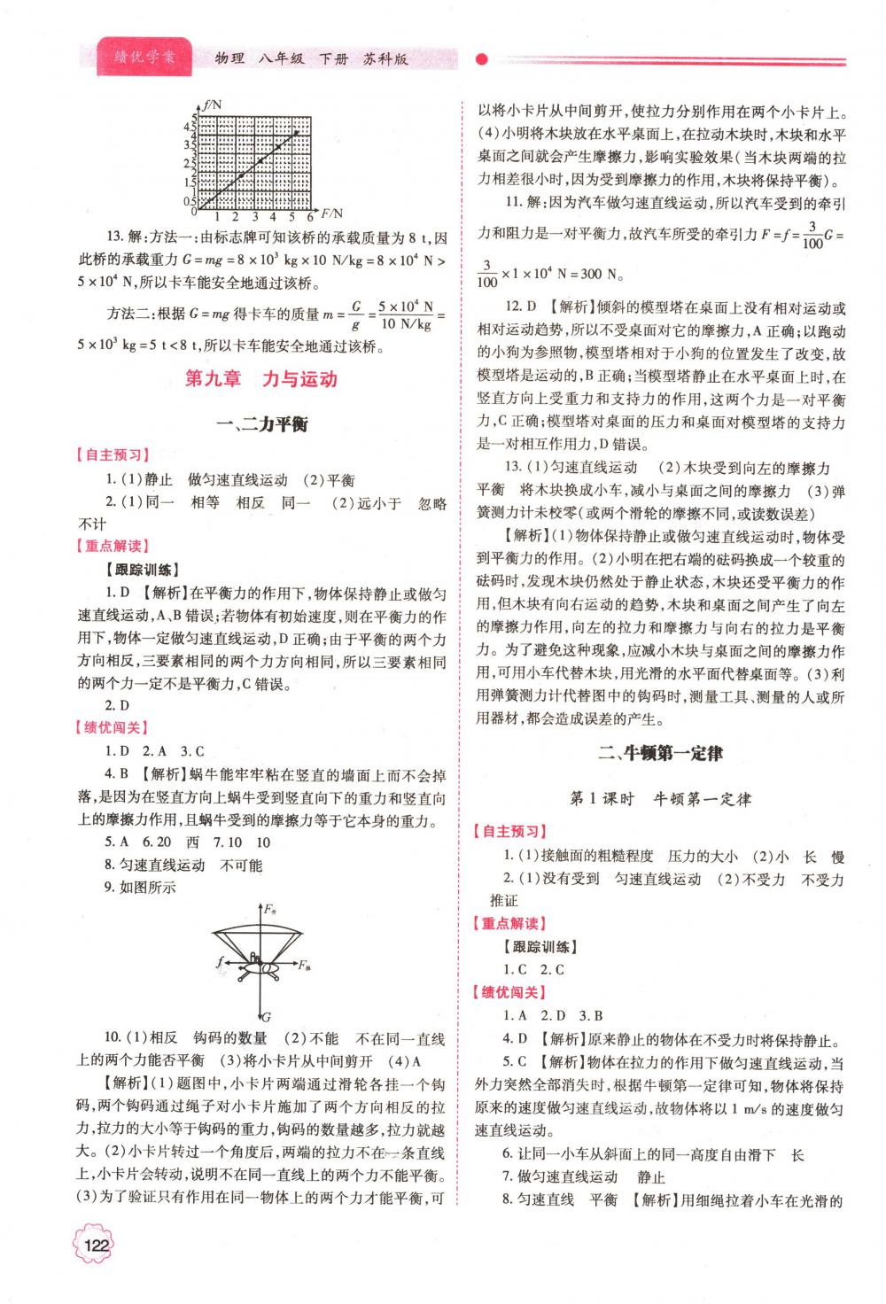 2018年績(jī)優(yōu)學(xué)案八年級(jí)物理下冊(cè)蘇科版 第8頁