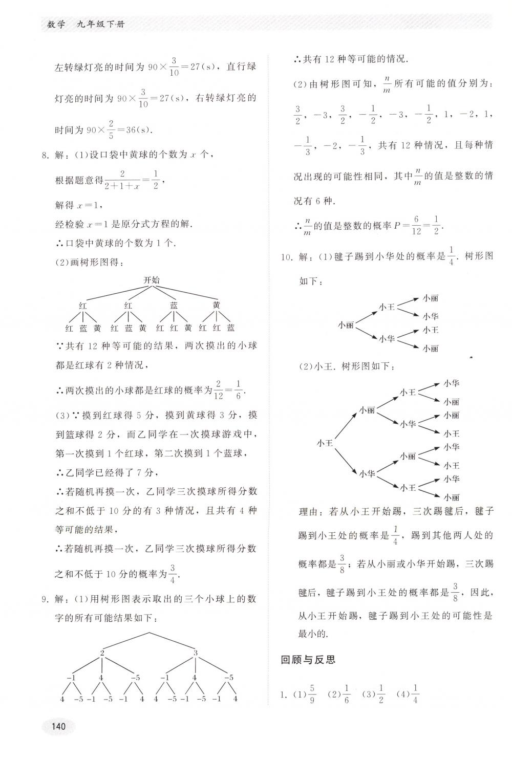 2018年同步练习册河北教育出版社九年级数学下册冀教版 第20页