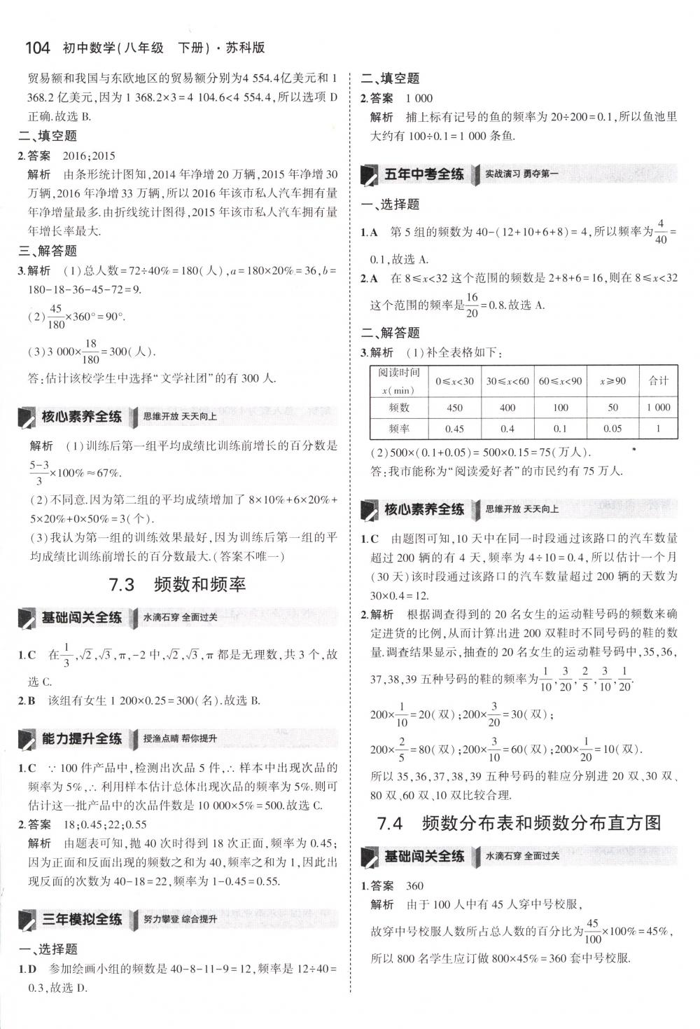 2018年5年中考3年模拟八年级数学下册苏科版 第3页