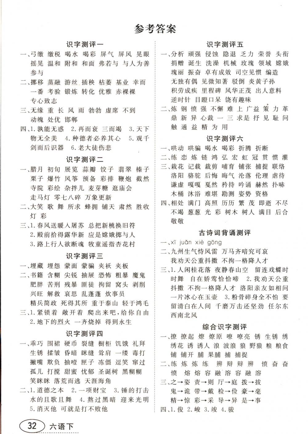 2018年名師面對(duì)面先學(xué)后練六年級(jí)語(yǔ)文下冊(cè)人教版 第9頁(yè)