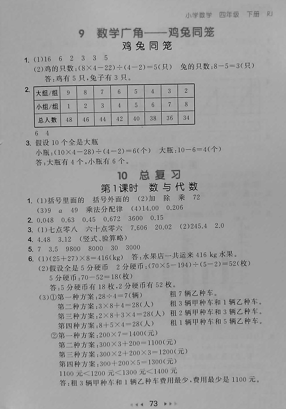 2018年53隨堂測(cè)小學(xué)數(shù)學(xué)四年級(jí)下冊(cè)人教版 第15頁(yè)