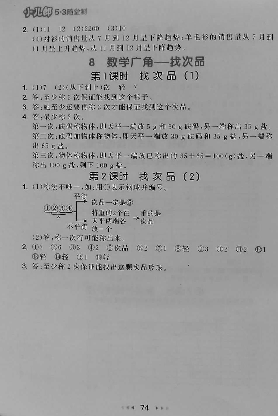 2018年53隨堂測小學數學五年級下冊人教版 第16頁