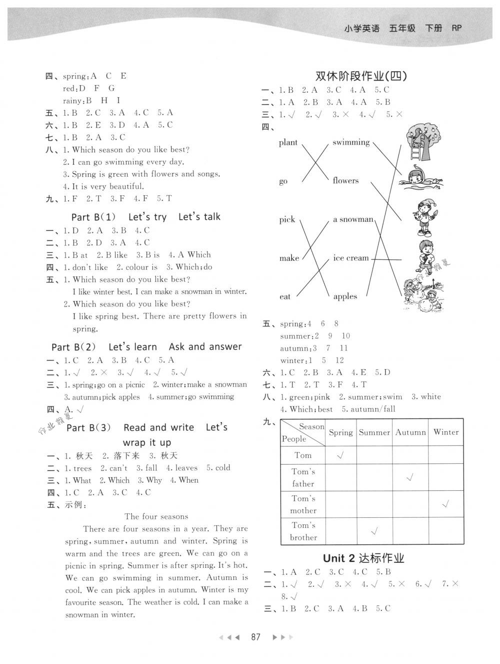 2018年53天天練五年級英語下冊人教PEP版 第3頁