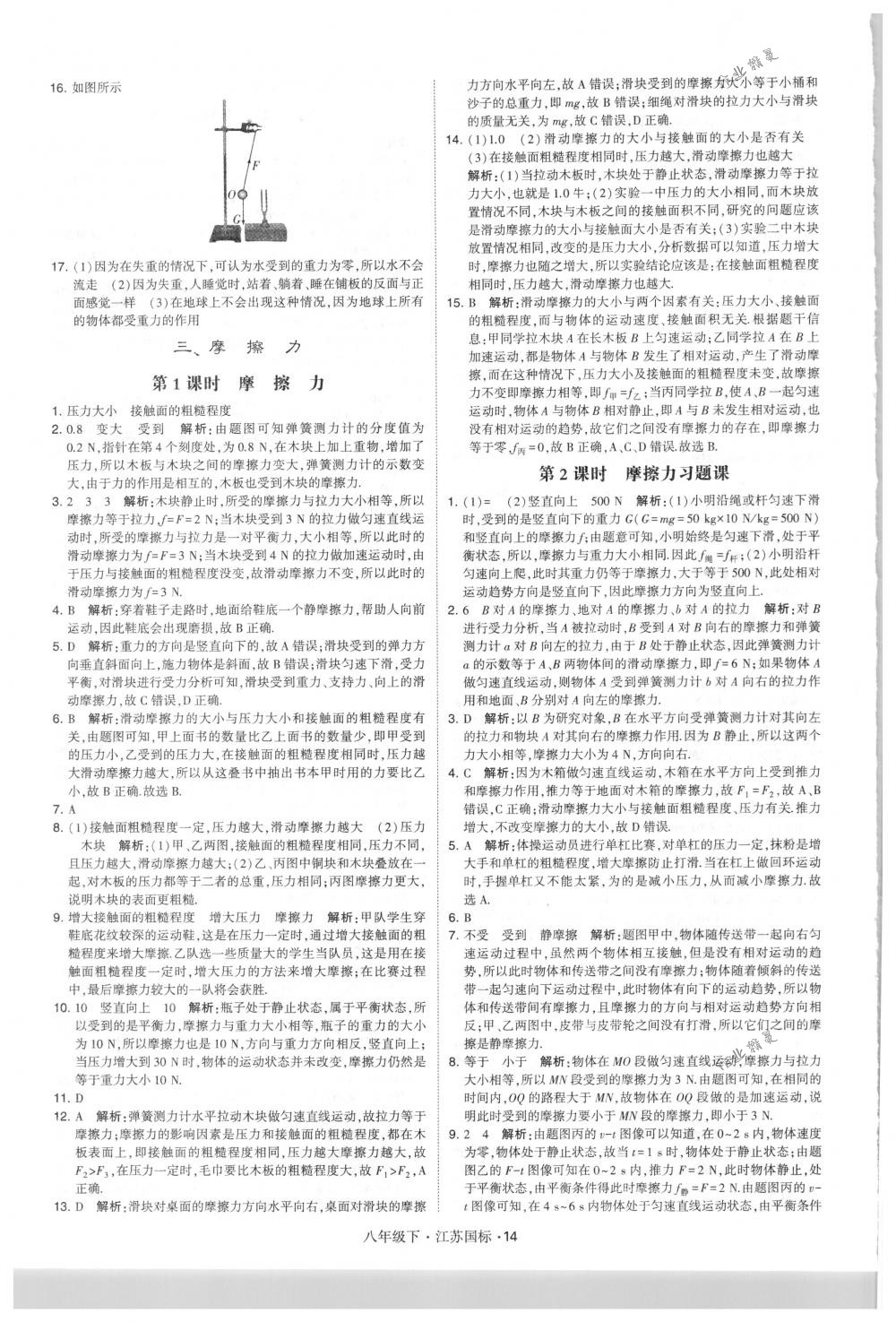 2018年經(jīng)綸學(xué)典學(xué)霸八年級物理下冊江蘇版 第14頁