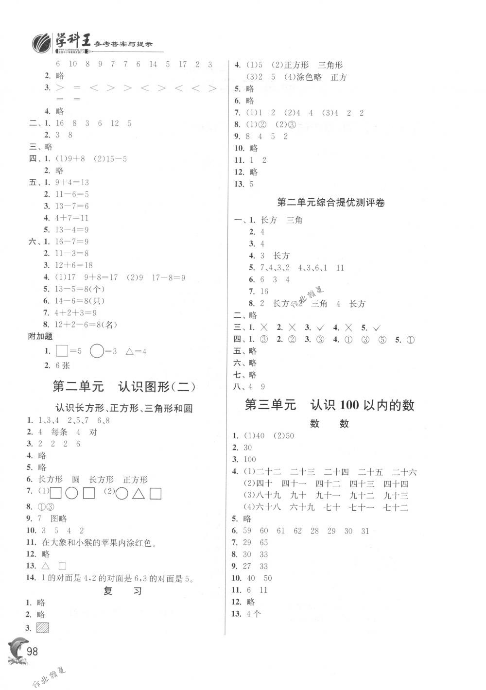 2018年實(shí)驗(yàn)班提優(yōu)訓(xùn)練一年級數(shù)學(xué)下冊蘇教版 第2頁