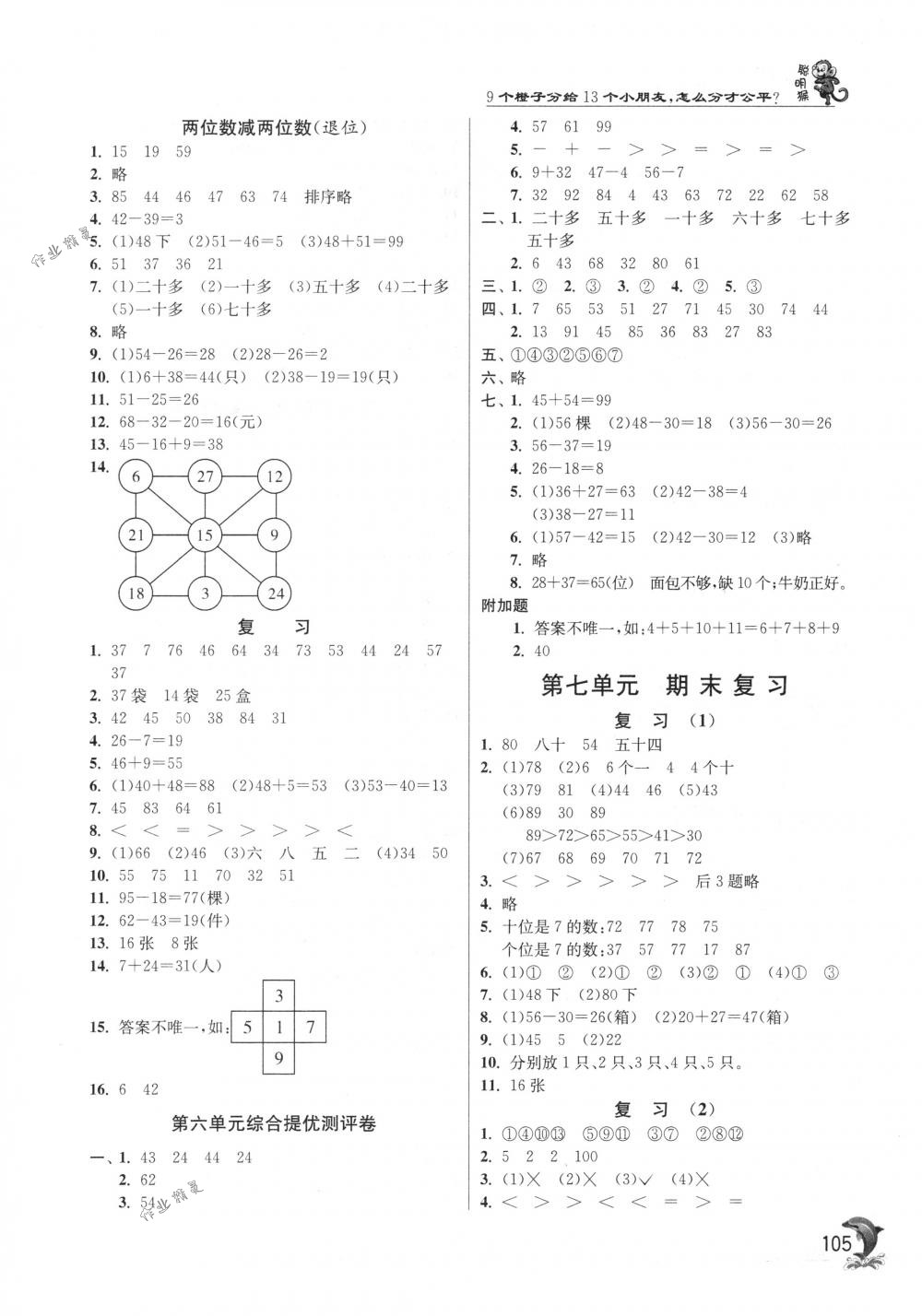 2018年實驗班提優(yōu)訓練一年級數(shù)學下冊蘇教版 第9頁