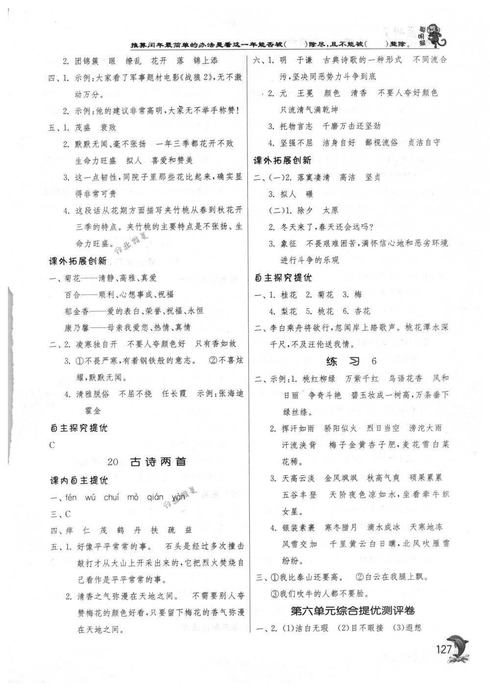 2018年實(shí)驗(yàn)班提優(yōu)訓(xùn)練六年級(jí)語(yǔ)文下冊(cè)蘇教版 第13頁(yè)