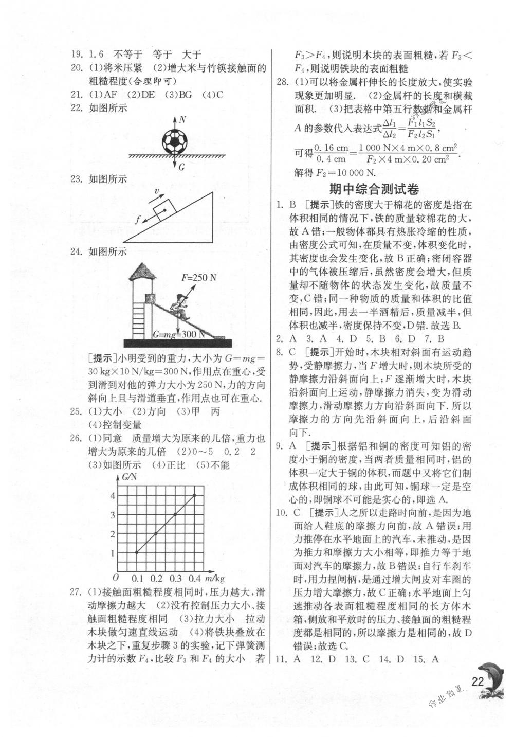 2018年實(shí)驗(yàn)班提優(yōu)訓(xùn)練八年級(jí)物理下冊(cè)蘇科版 第22頁