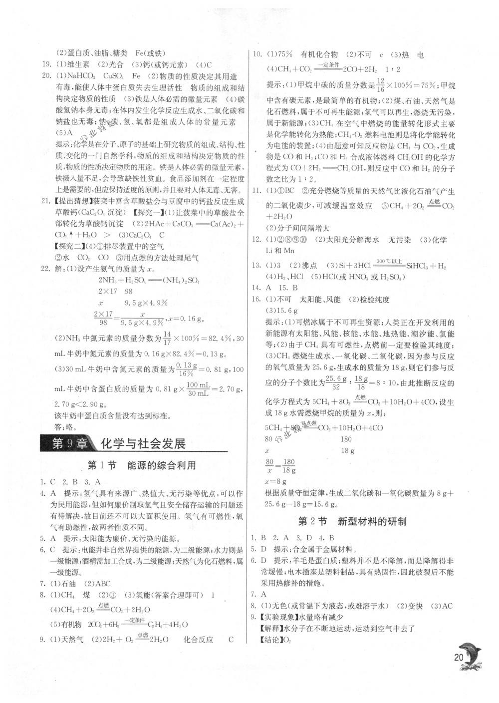 2018年实验班提优训练九年级化学下册沪教版 第20页