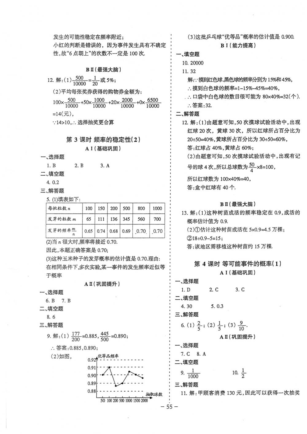 2018年蓉城优课堂给力A+七年级数学下册北师大版 第55页