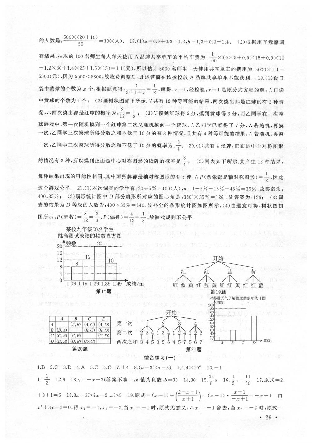 2018年高效精练九年级数学下册苏科版 第29页