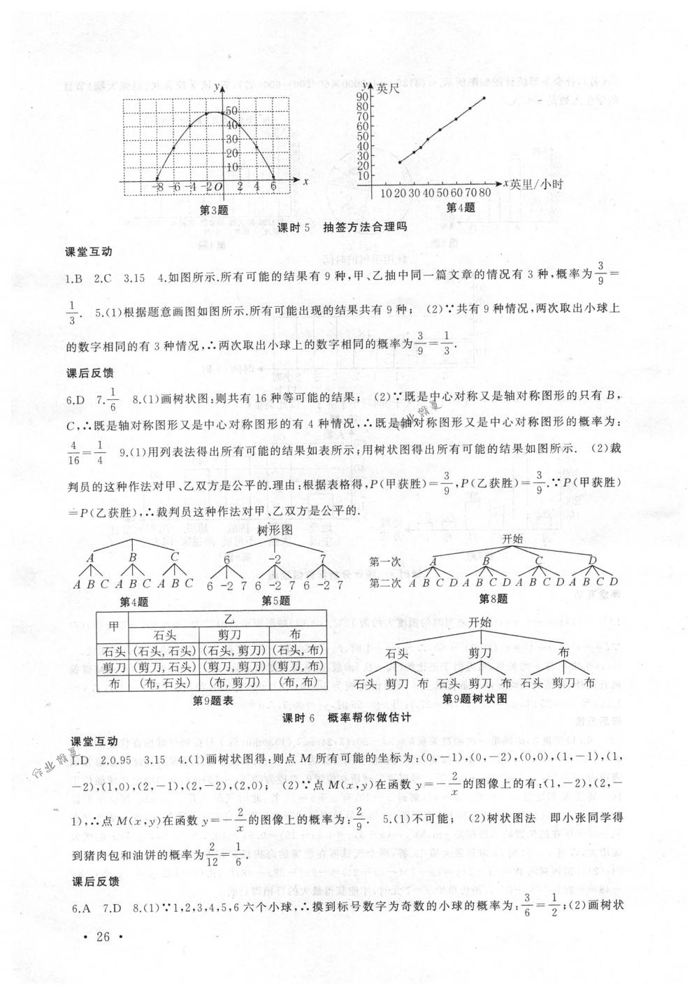 2018年高效精练九年级数学下册苏科版 第26页