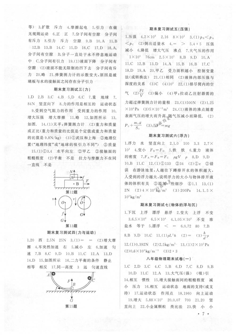 2018年高效精练八年级物理下册苏科版 第7页