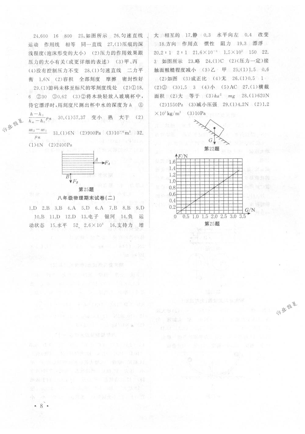 2018年高效精练八年级物理下册苏科版 第8页