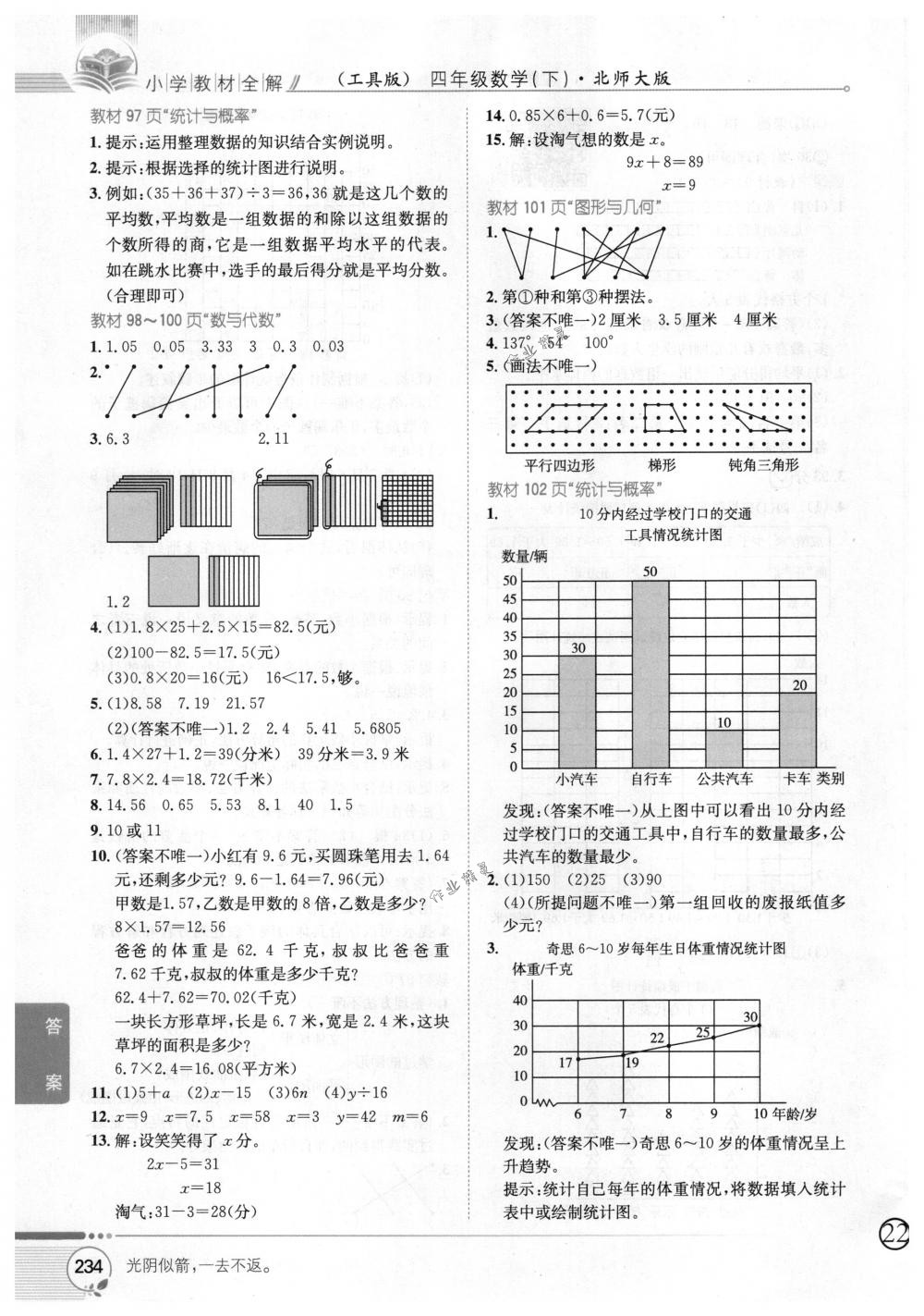 2018年教材全解四年級數(shù)學(xué)下冊北師大版 第23頁