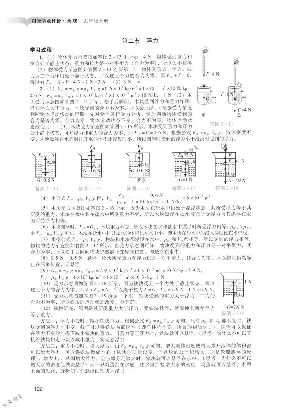 2018年陽光學(xué)業(yè)評價九年級物理下冊人教版 第4頁