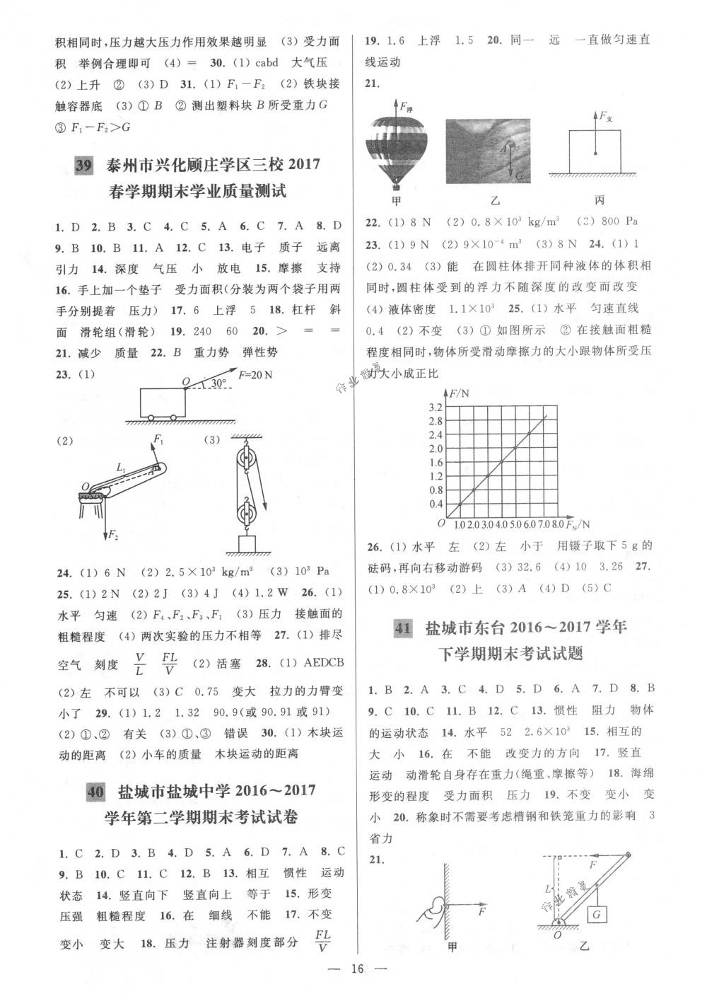 2018年亮點給力大試卷八年級物理下冊江蘇版 第16頁