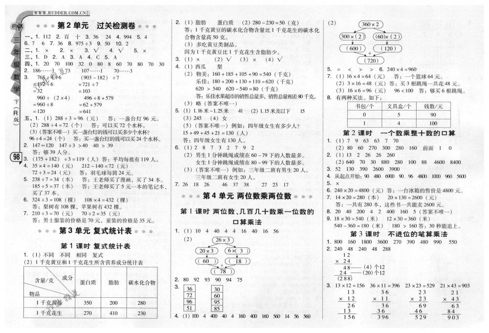 2018年綜合應(yīng)用創(chuàng)新題典中點三年級數(shù)學(xué)下冊人教版 第6頁