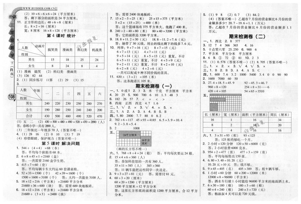 2018年綜合應(yīng)用創(chuàng)新題典中點(diǎn)三年級(jí)數(shù)學(xué)下冊(cè)人教版 第16頁