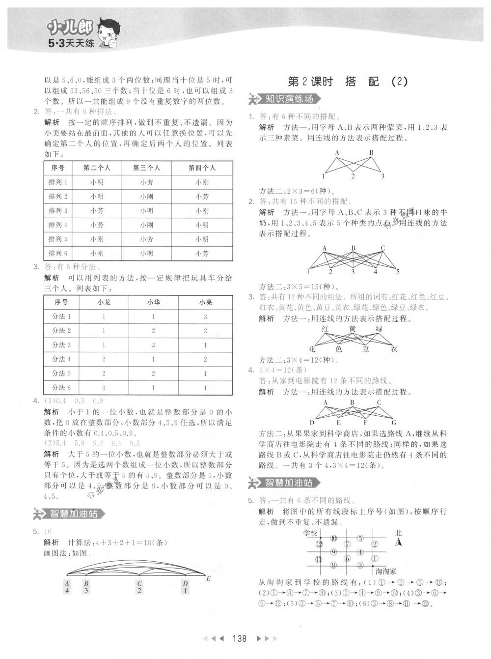 2018年53天天練三年級數(shù)學(xué)下冊人教版 參考答案第38頁