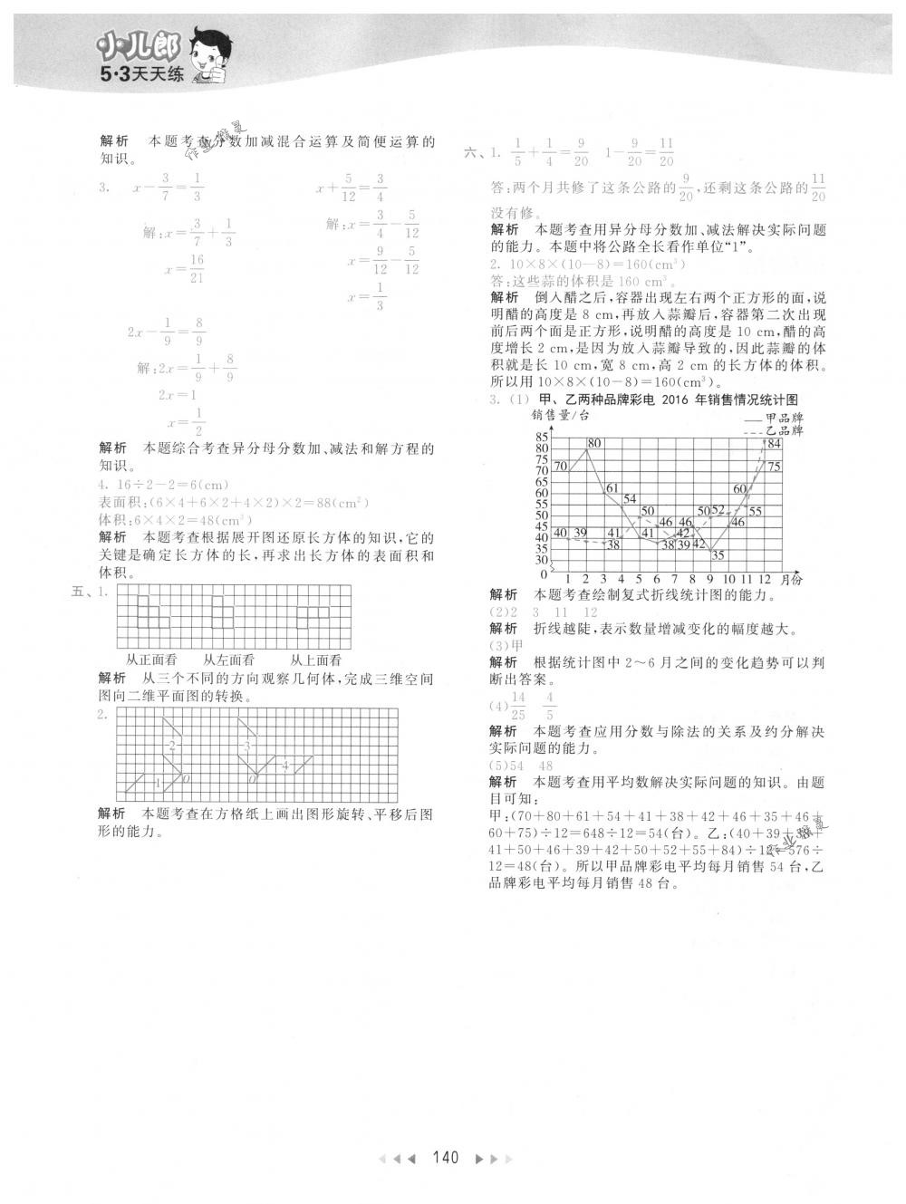 2018年53天天練五年級數(shù)學(xué)下冊人教版 第48頁