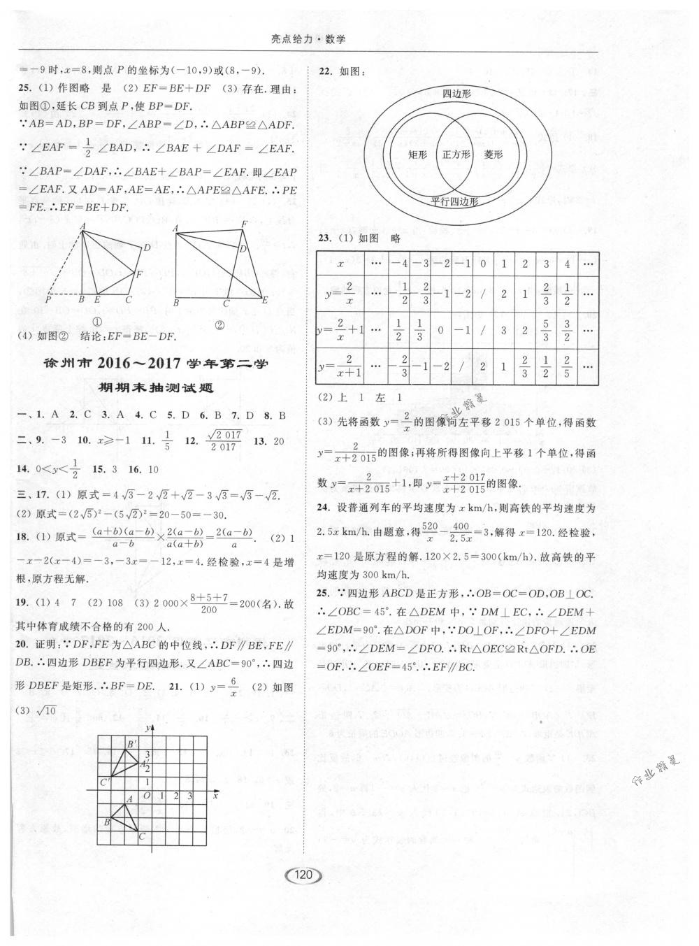 2018年亮点给力提优课时作业本八年级数学下册江苏版 第40页