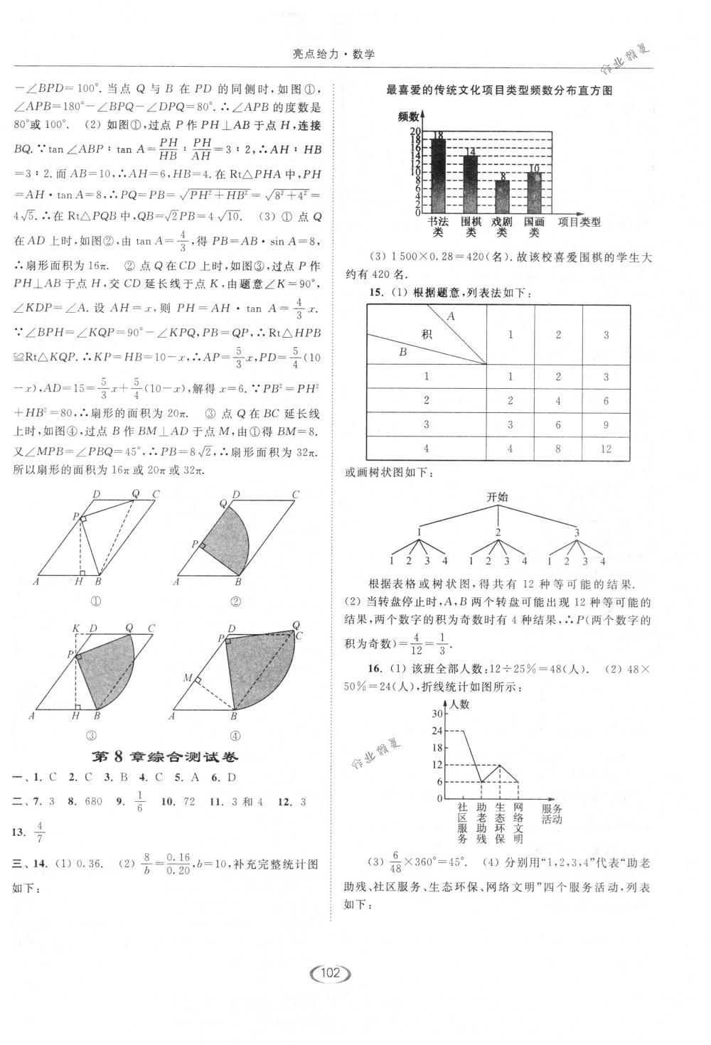 2018年亮點給力提優(yōu)課時作業(yè)本九年級數(shù)學(xué)下冊江蘇版 第34頁