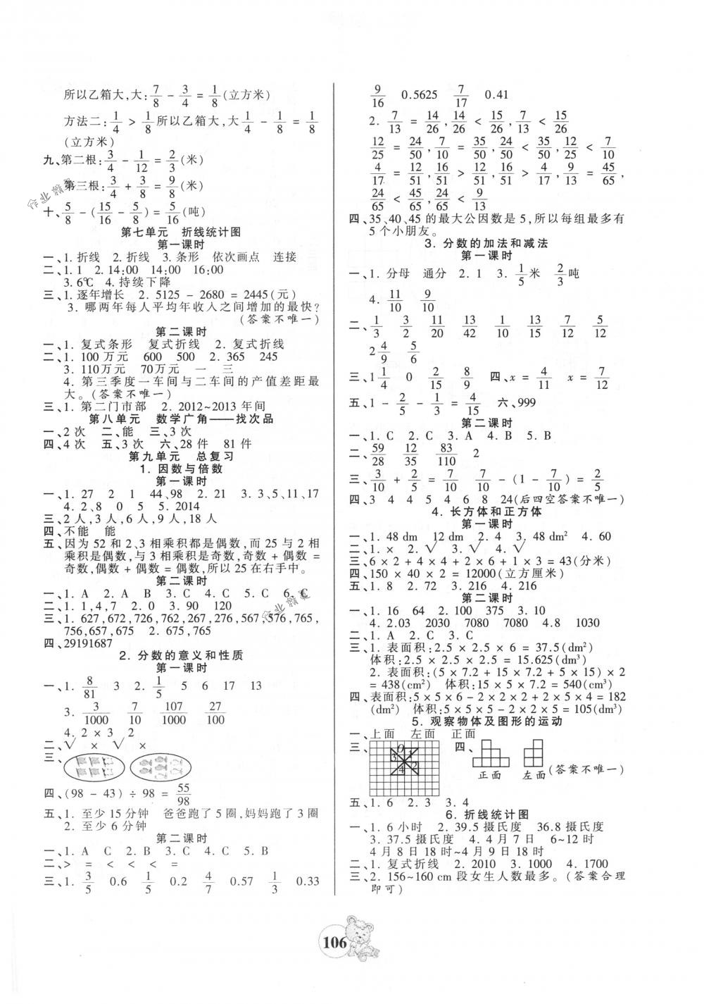 2018年創(chuàng)維新課堂五年級(jí)數(shù)學(xué)下冊(cè)人教版 第6頁