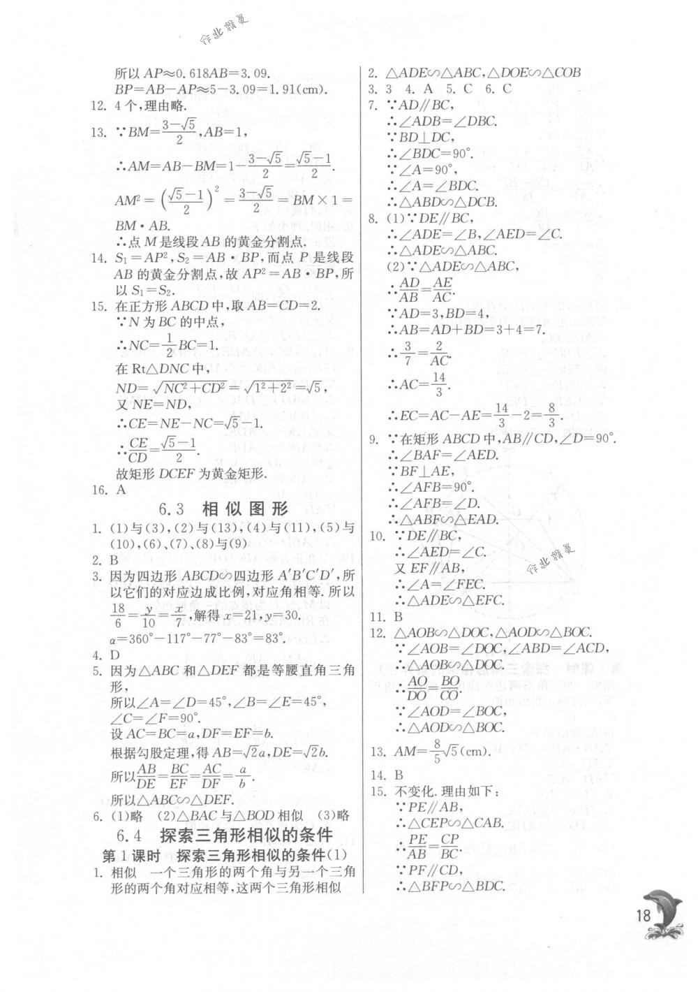 2018年实验班提优训练九年级数学下册苏科版 第18页