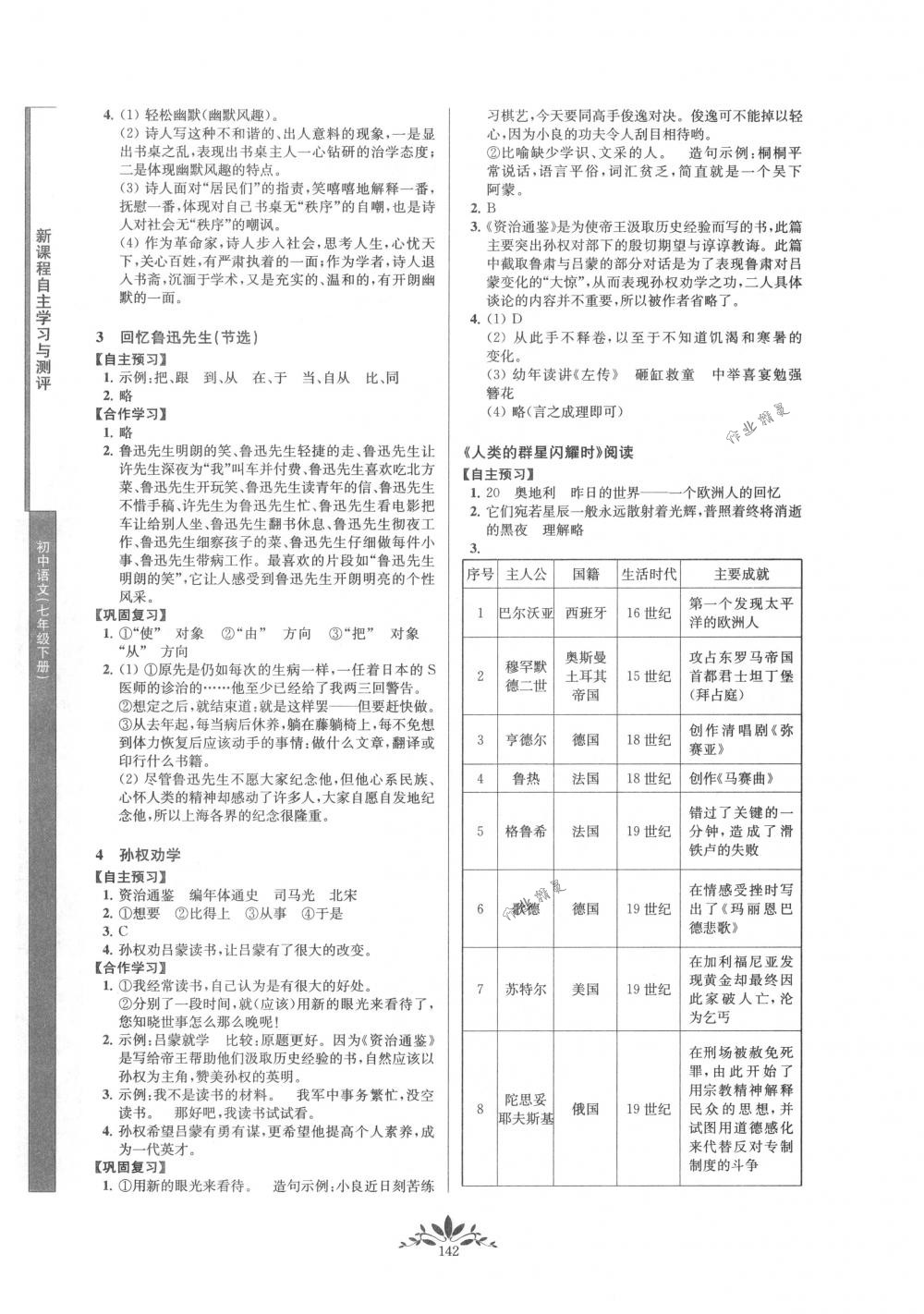 2018年新課程自主學(xué)習(xí)與測(cè)評(píng)七年級(jí)語(yǔ)文下冊(cè)人教版 第2頁(yè)