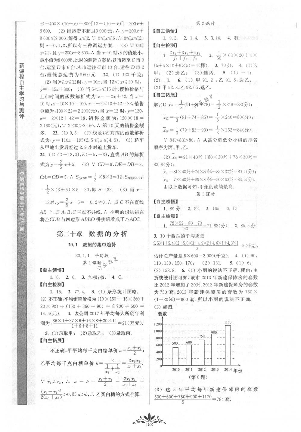 2018年新課程自主學(xué)習(xí)與測評(píng)八年級(jí)數(shù)學(xué)下冊人教版 第10頁