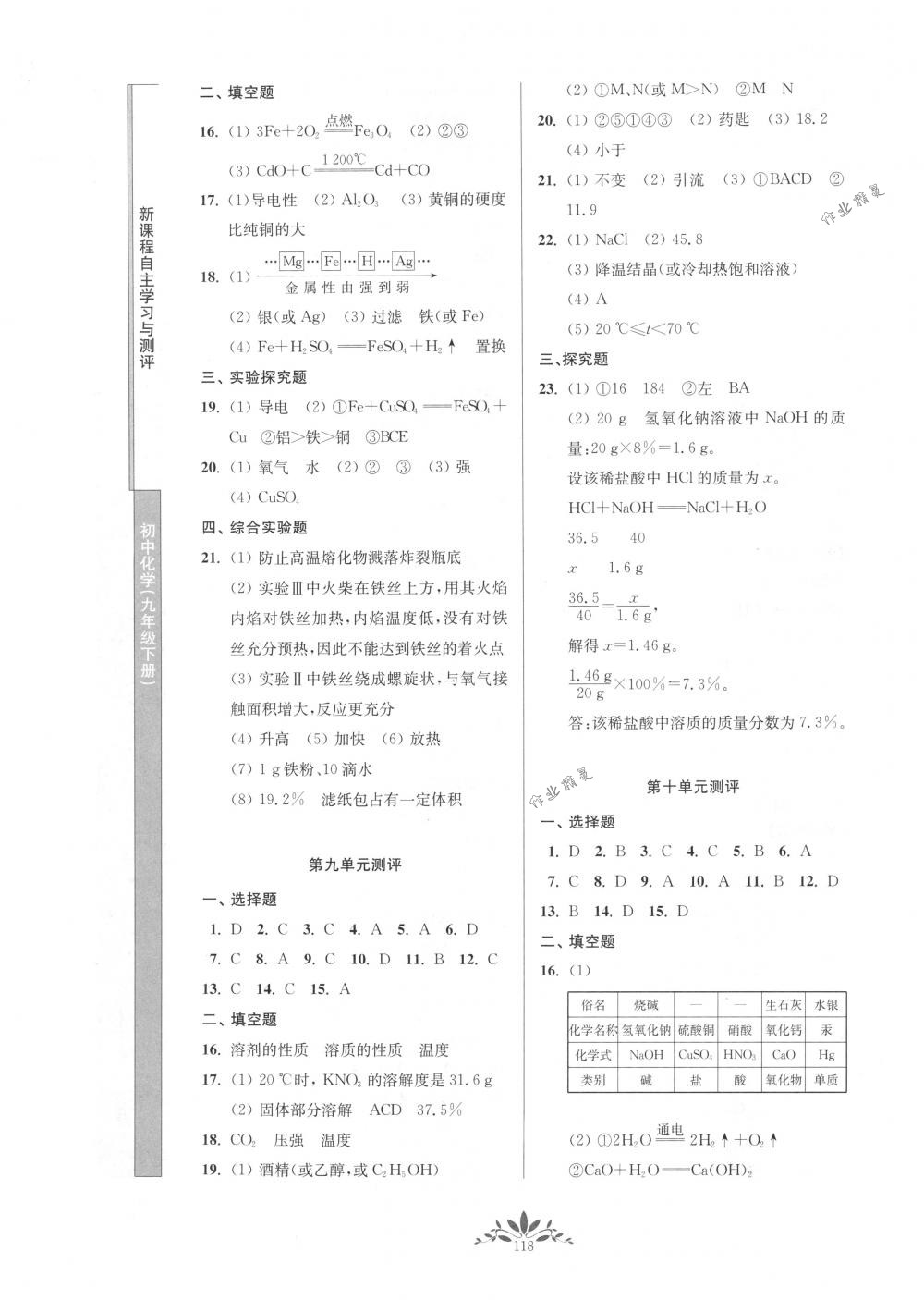 2018年新課程自主學(xué)習(xí)與測評九年級化學(xué)下冊人教版 第10頁