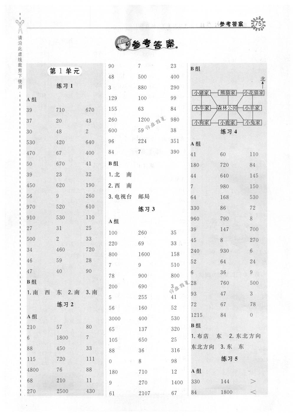 2018年星級口算天天練三年級數(shù)學(xué)下冊人教版 第1頁