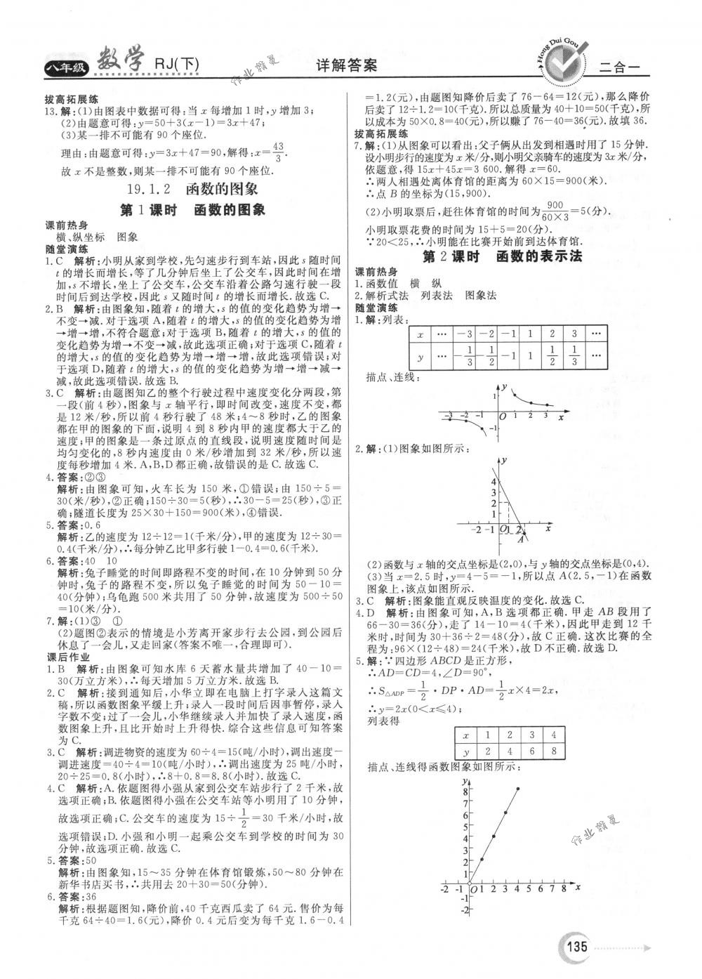 2018年紅對(duì)勾45分鐘作業(yè)與單元評(píng)估八年級(jí)數(shù)學(xué)下冊(cè)人教版 第23頁