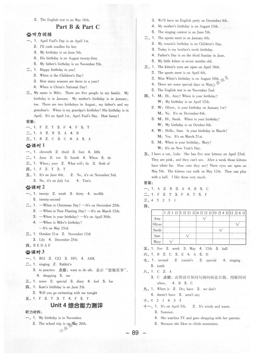 2018年綜合應(yīng)用創(chuàng)新題典中點五年級英語下冊人教PEP版三起 第9頁