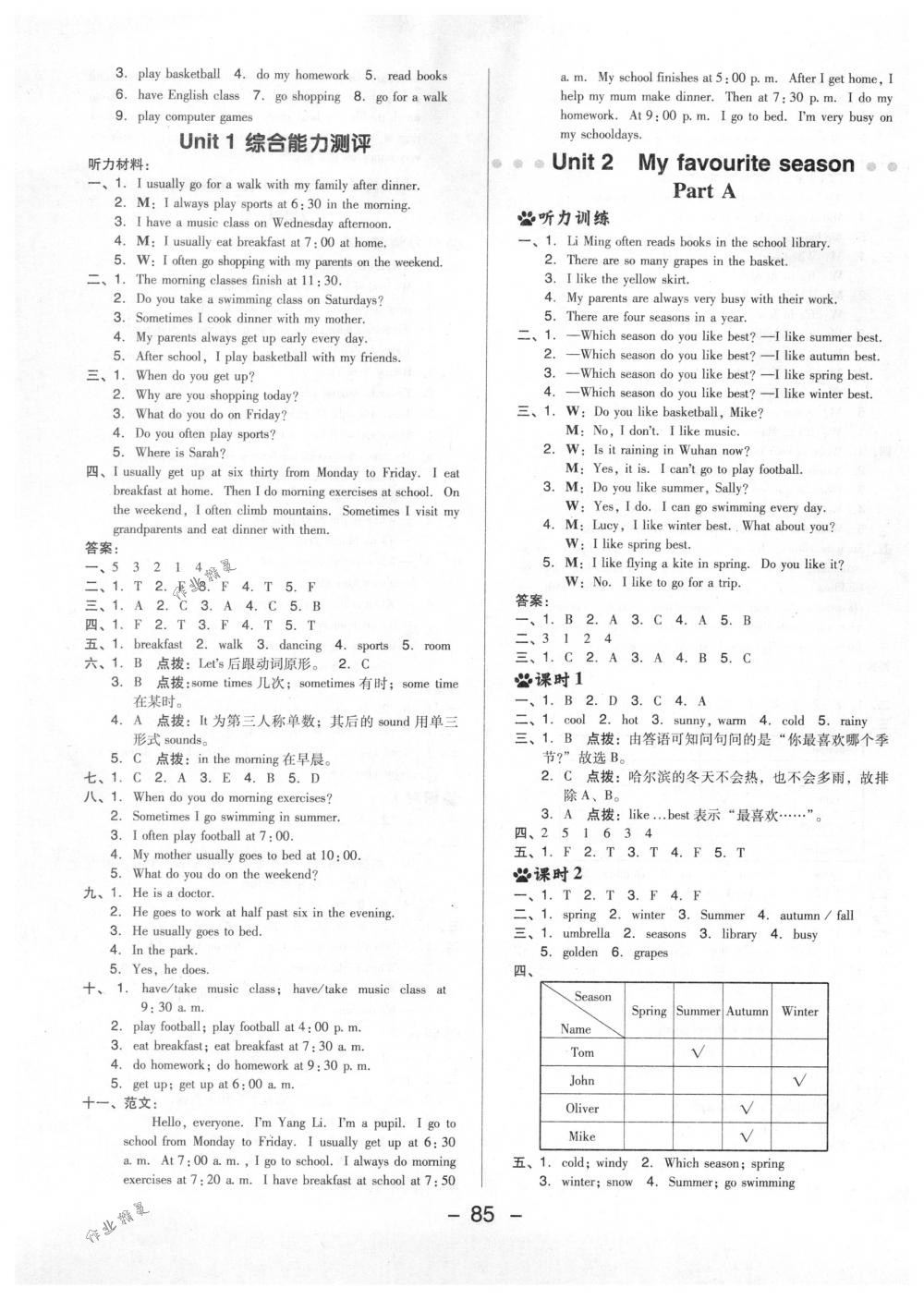 2018年綜合應(yīng)用創(chuàng)新題典中點(diǎn)五年級(jí)英語(yǔ)下冊(cè)人教PEP版三起 第5頁(yè)