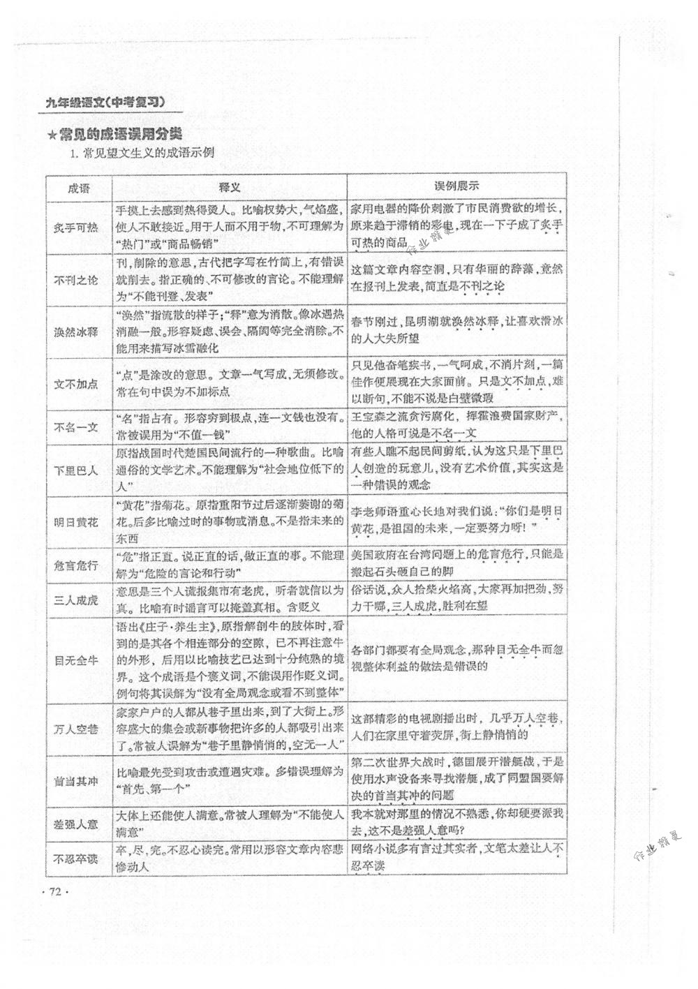 2018年蓉城優(yōu)課堂給力A+九年級(jí)語(yǔ)文中考用書(shū)人教版 第72頁(yè)