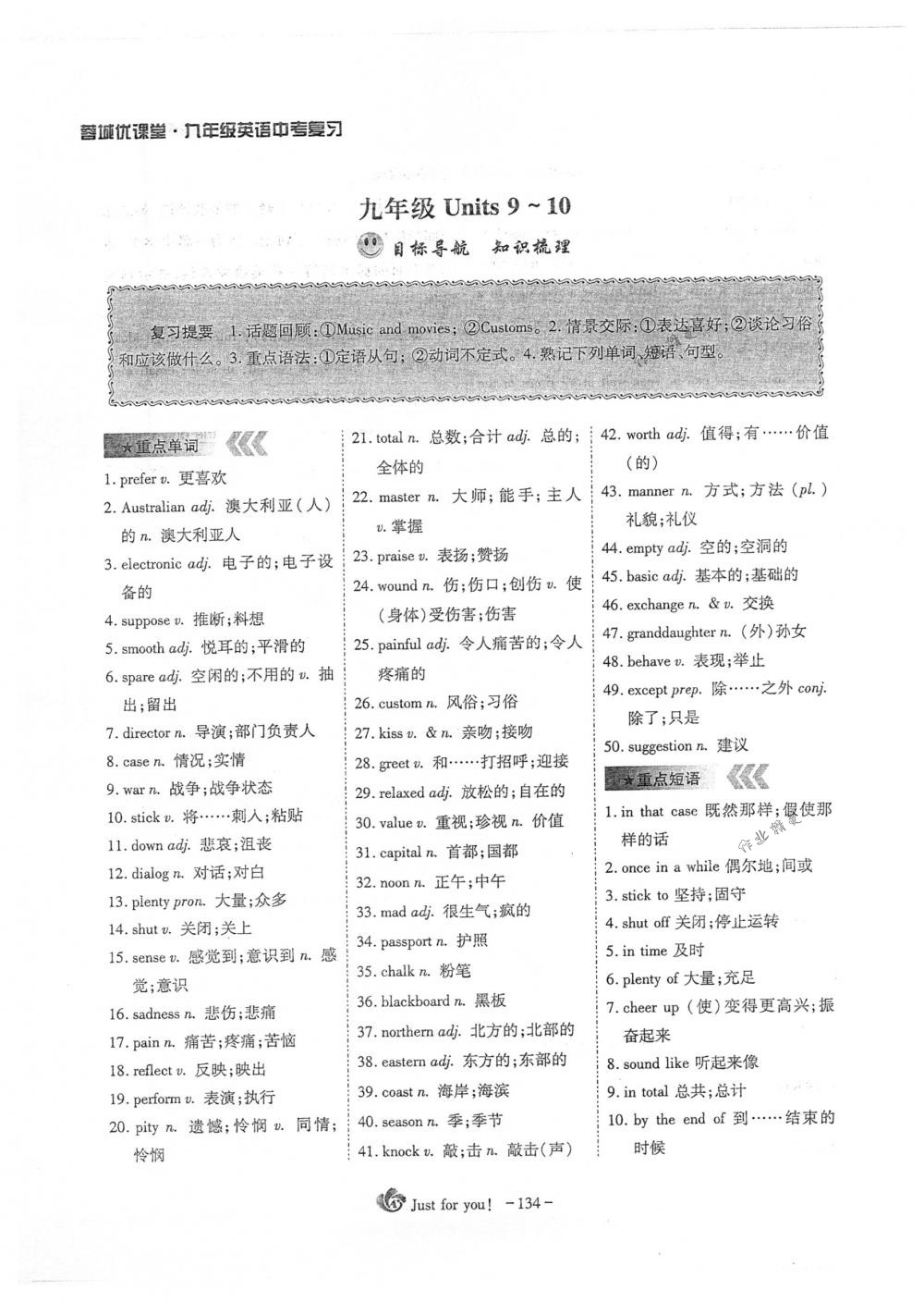 2018年蓉城优课堂给力A+九年级英语下册人教版 第134页