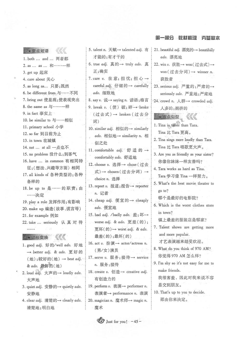 2018年蓉城优课堂给力A+九年级英语下册人教版 第45页