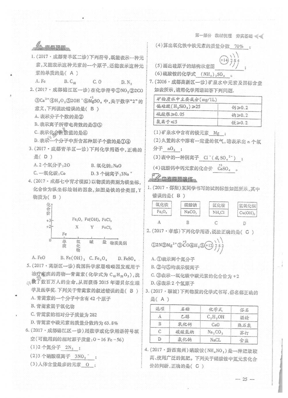 2018年蓉城優(yōu)課堂給力A+九年級化學(xué)下冊人教版 第25頁