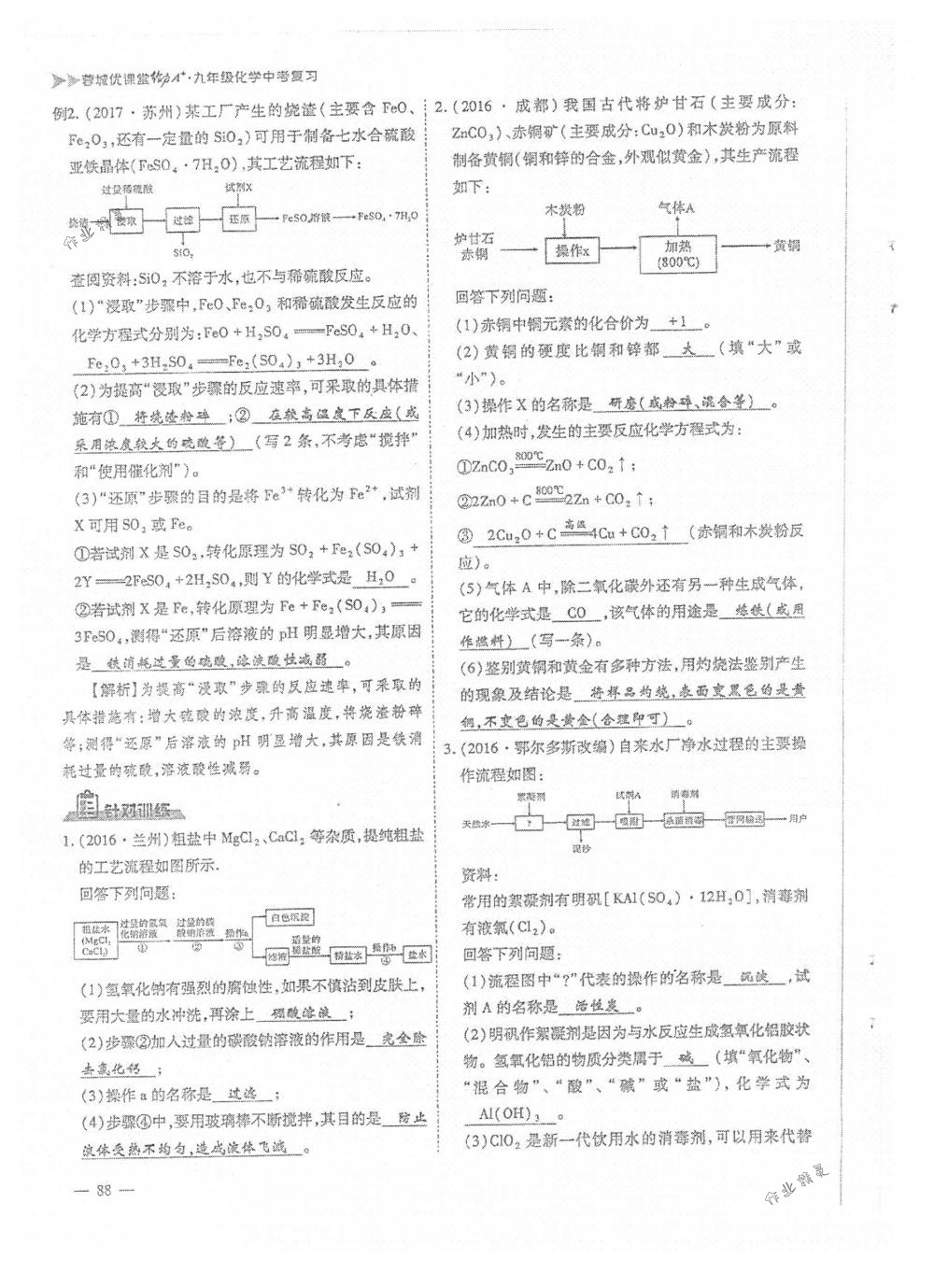 2018年蓉城優(yōu)課堂給力A+九年級化學下冊人教版 第88頁