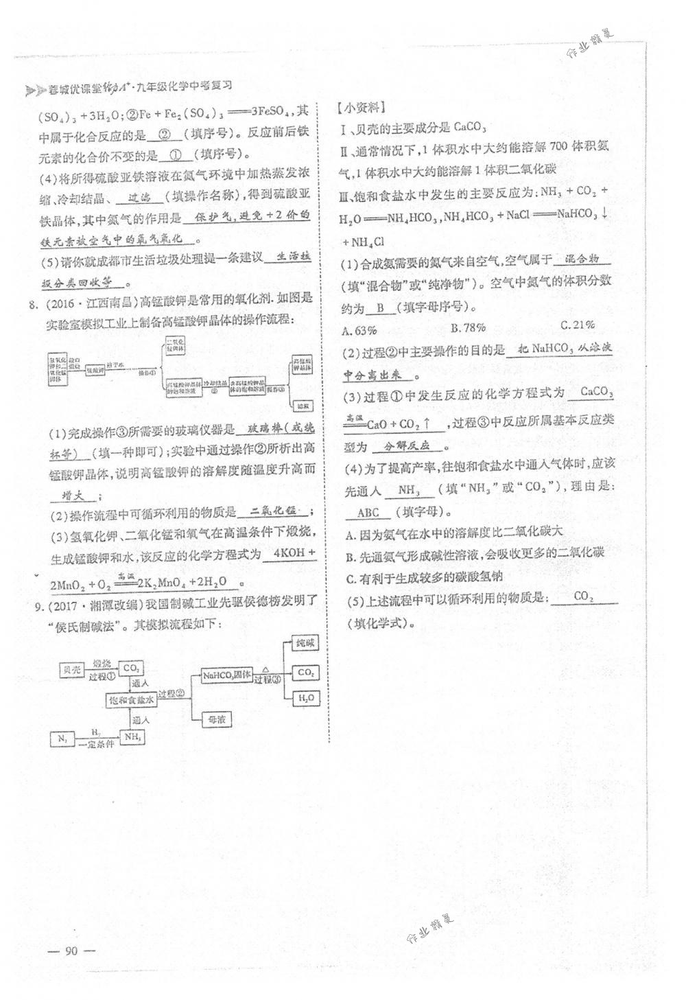 2018年蓉城优课堂给力A+九年级化学下册人教版 第90页