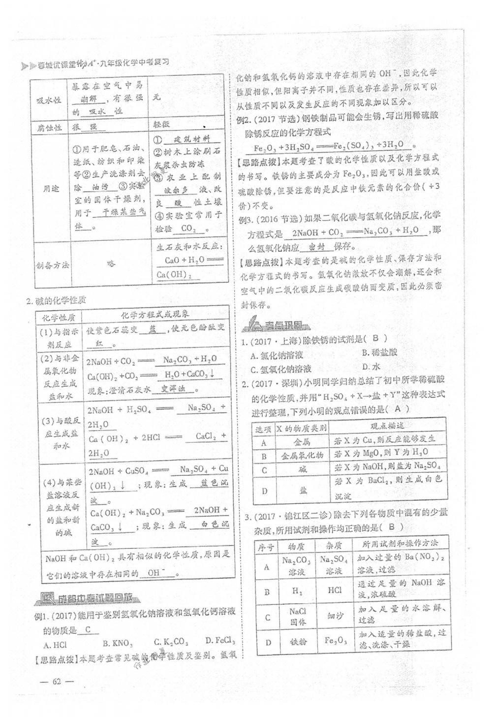 2018年蓉城优课堂给力A+九年级化学下册人教版 第62页