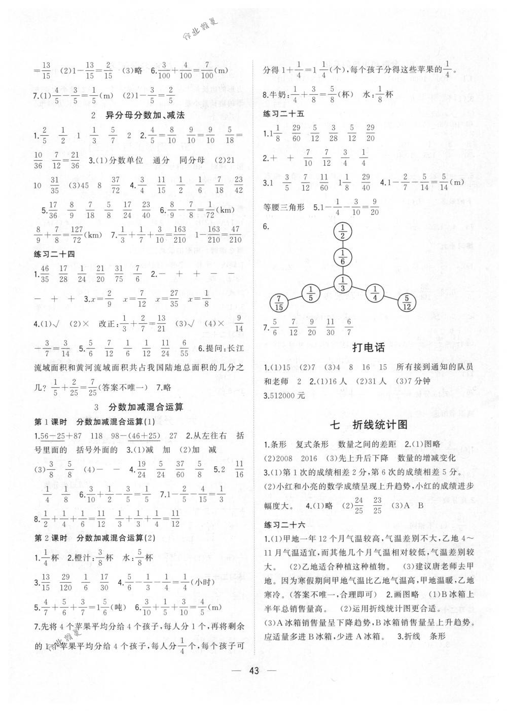 2018年课课优课堂小作业五年级数学下册人教版 第7页