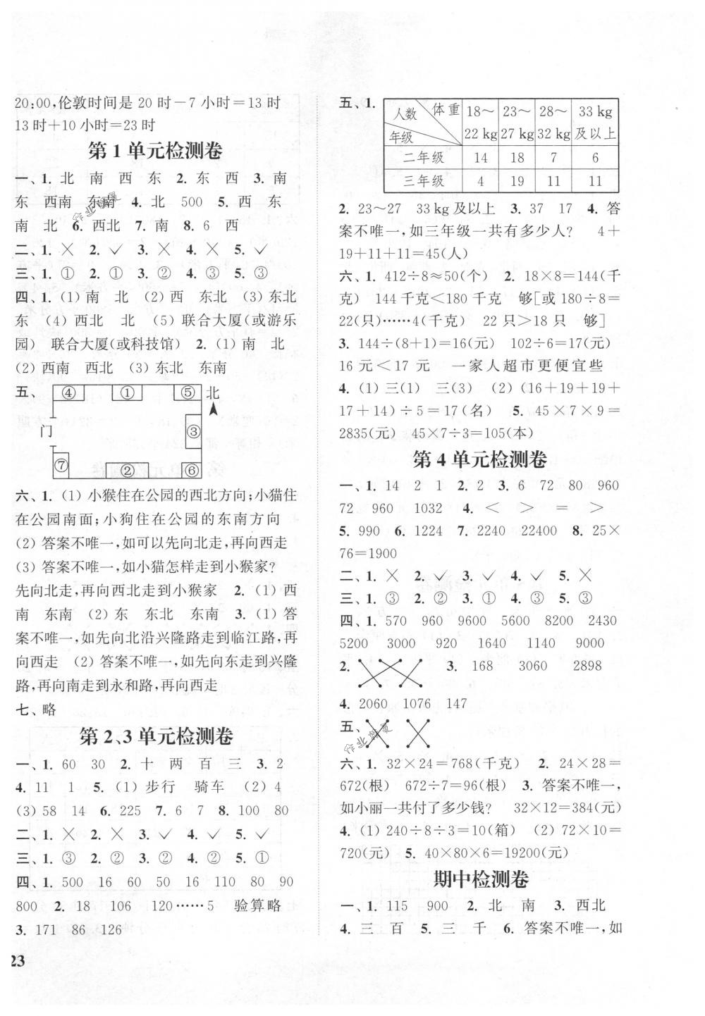 2018年通城學(xué)典課時新體驗三年級數(shù)學(xué)下冊人教版 第10頁